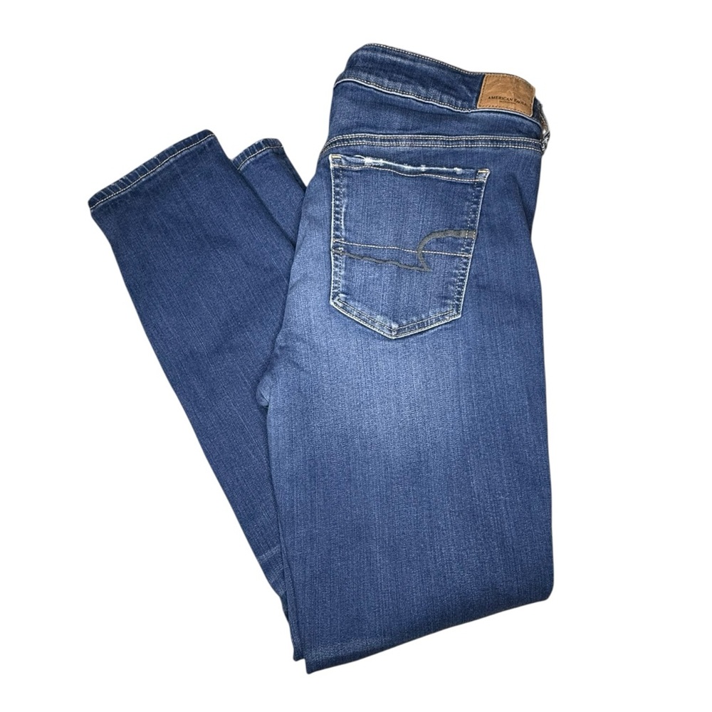 American Eagle Outfitters Jegging Dark Wash Blue Denim Jeans sz 14